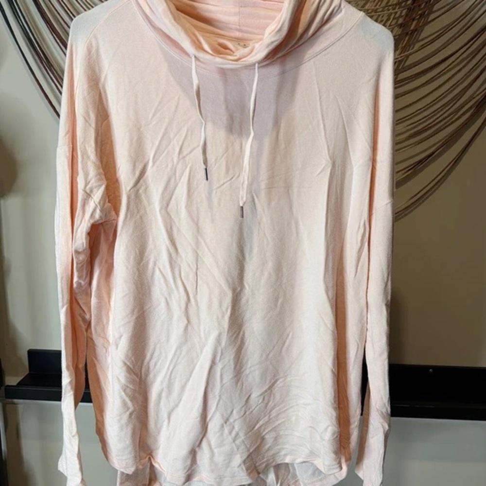 a.n.a Pale Pink Cowl Neck Drawstring Hoodie
